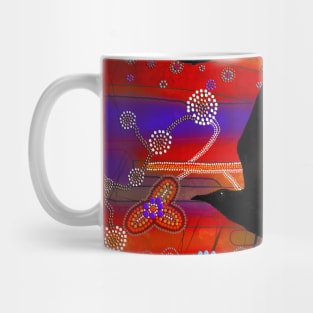 Australian Aboriginal-themed Sunset on a Lake Artwork Mug